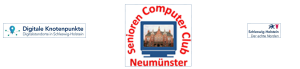 Logo des Digitalen Knotenpunkt Schleswig-Holstein, des Seniorencompterclubs und des echten Nordens